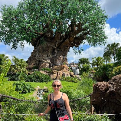 Enjoying a sunny day at Disney’s Animal Kingdom. 